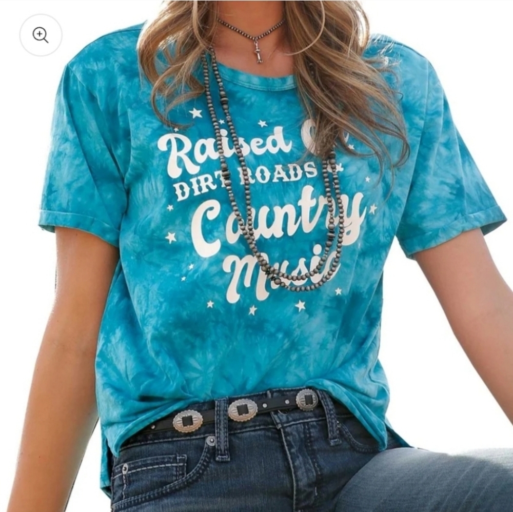 CRUEL GIRL DENIM Graphic T-shirt Tie-dye Relaxed Short Sleeve XXL